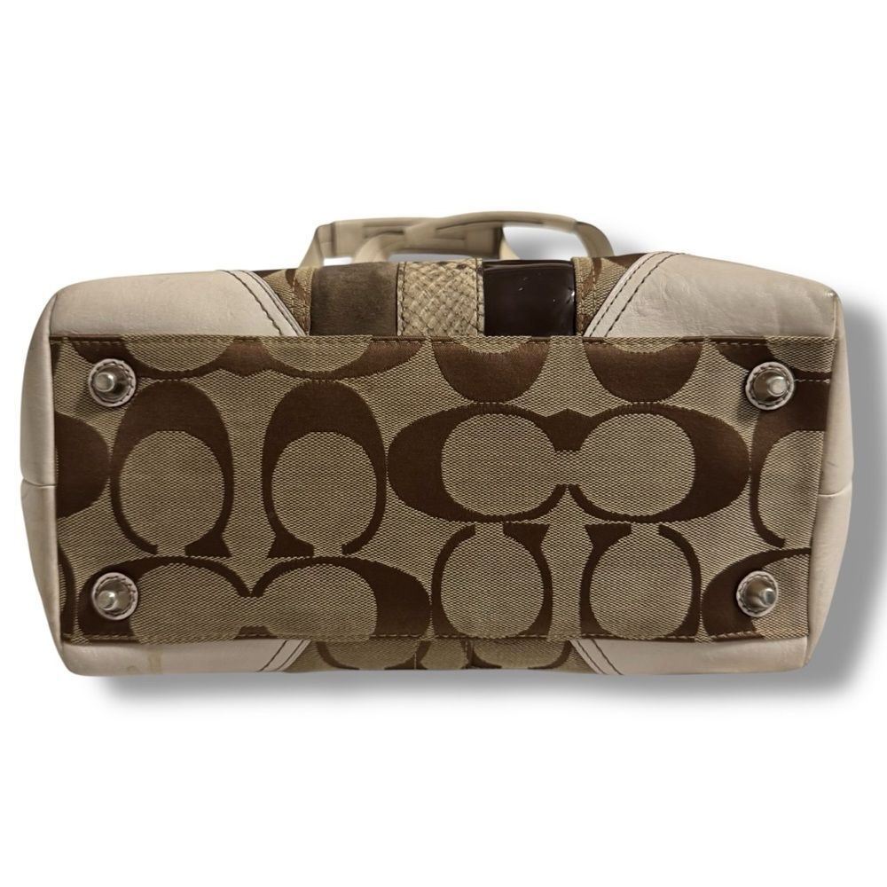 Coach Hamptons Large Signature Python Hobo Handba… - image 7